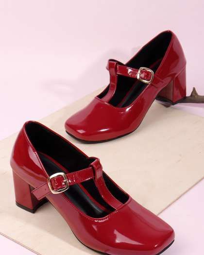 Buy Block Heel Mary Jane Shoe Online in India | Visharo